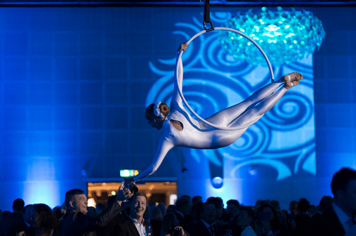 Aerial Champagne Pour (LR)
