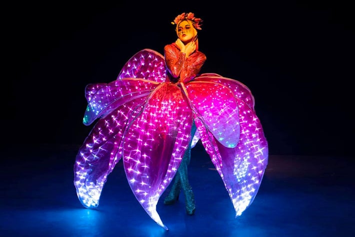 LED Flower Hostess Dancer Costume THUMB